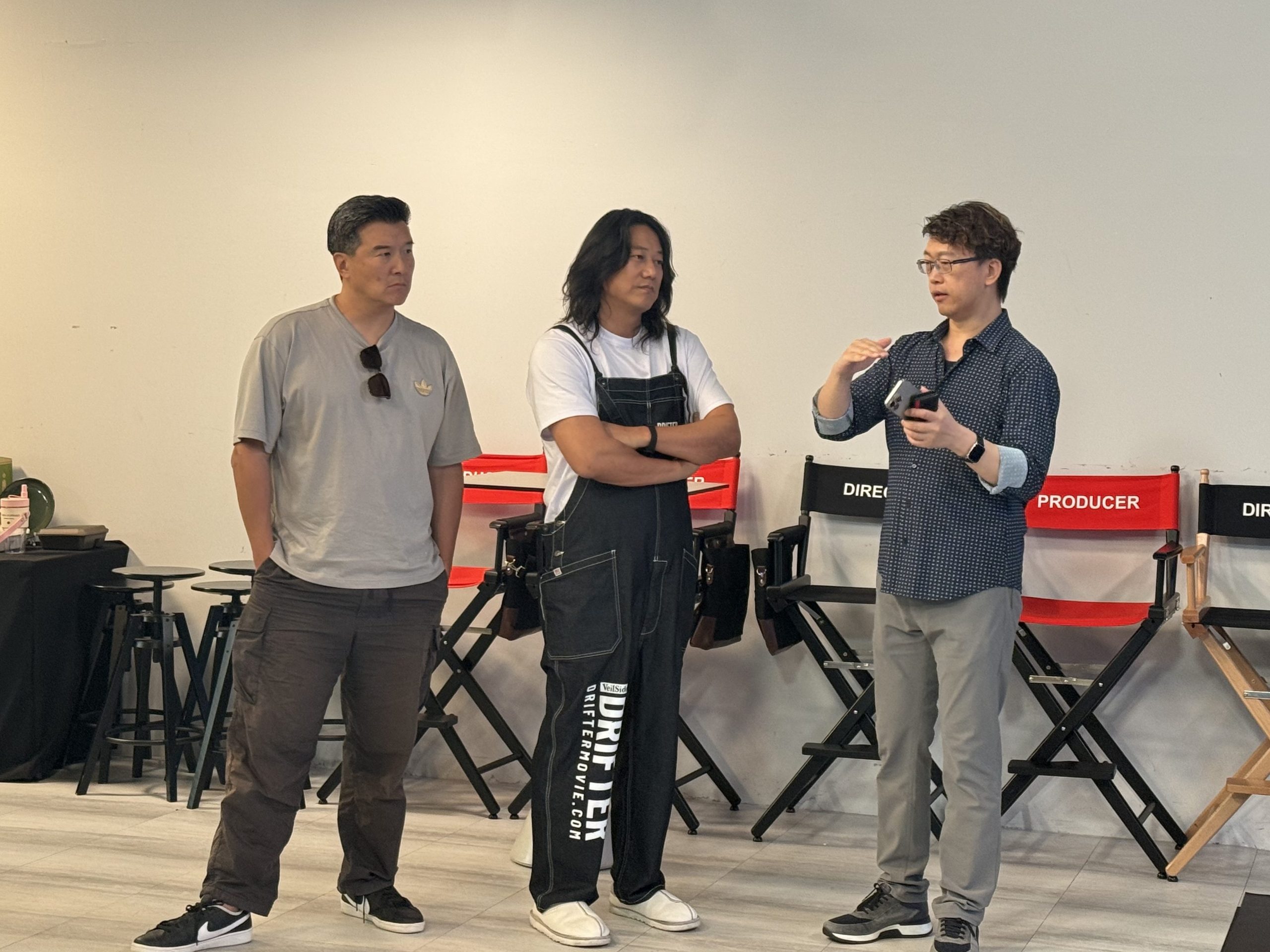 韓哥來到米斯虛擬攝影棚交流，對於虛擬製作的相關呈現，他都能展現出高度的理解與專業度。